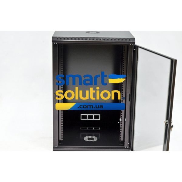 Серверна шафа настінна 19&Prime; 18U UA-MGSWL186B (907х600х600 мм) чорна 77783366 фото
