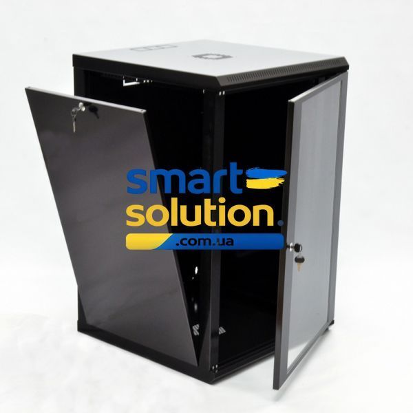 Серверна шафа настінна 19&Prime; 18U UA-MGSWL186B (907х600х600 мм) чорна 77783366 фото