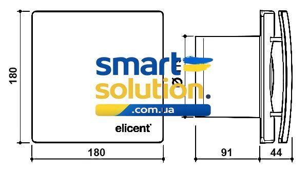 Витяжний вентилятор Elicent Elegance 120 999623 фото