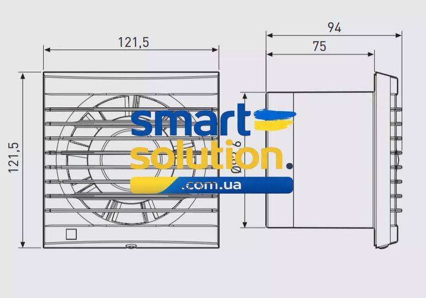 Витяжний вентилятор Soler&Palau EDM-80 N (5210035100) 999463 фото