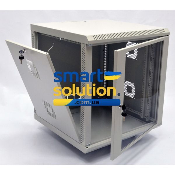 Серверна шафа настінна 19&Prime; 12U UA-MGSWA125G (640х600х500 мм) сіра 77783368 фото