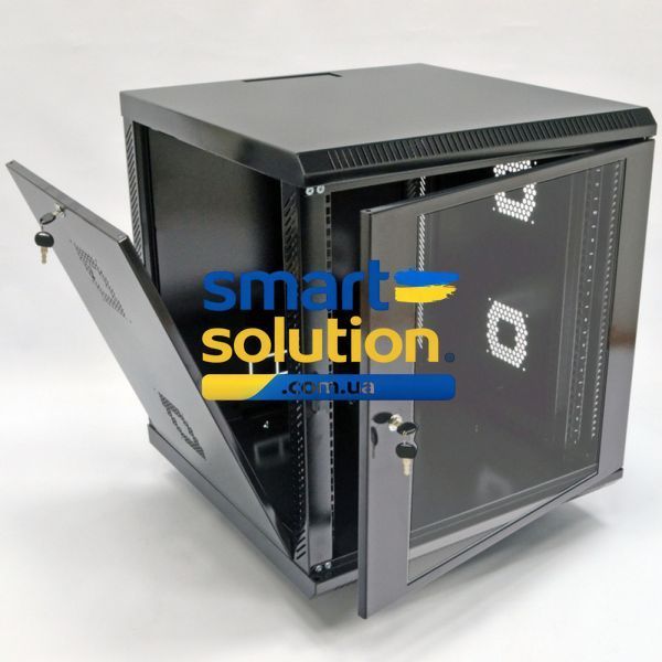 Серверный шкаф настенный 19&Prime; 12U UA-MGSWA126B (640х600х600 мм) черный 77783371 фото