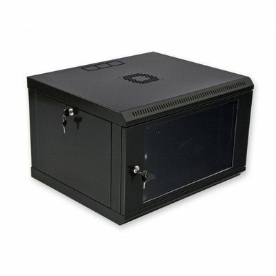 Серверный шкаф настенный 19&Prime; 6U UA-MGSWL65B (373х600х500 мм) черный 77783326 фото