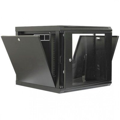 Серверный шкаф настенный 19&Prime; 9U UA-MGSW1L95B (507х600х500 мм) черный 77783327 фото