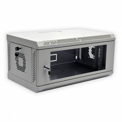 Серверный шкаф настенный 19&rdquo; 4U UA-MGSWA435G (284х600х350 мм) серый 77783329 фото