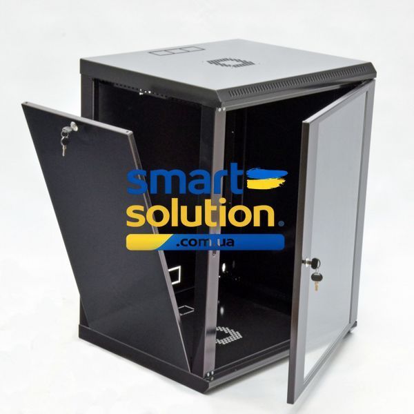 Серверный шкаф настенный 19&Prime; 15U UA-MGSWL155B (773х600х500 мм) черный 77783352 фото