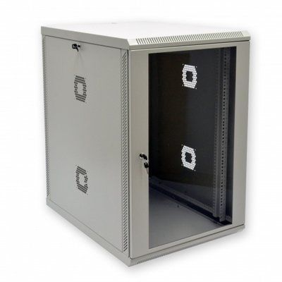 Серверный шкаф настенный 19&Prime; 18U UA-MGSWA188G (907х600х800 мм) серый 77783384 фото