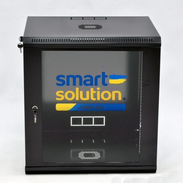 Серверный шкаф настенный 19&Prime; 12U UA-MGSWL126B (640х600х600 мм) черный 77783354 фото