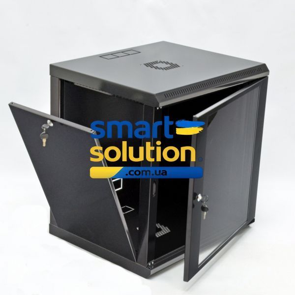 Серверный шкаф настенный 19&Prime; 12U UA-MGSWL126B (640х600х600 мм) черный 77783354 фото