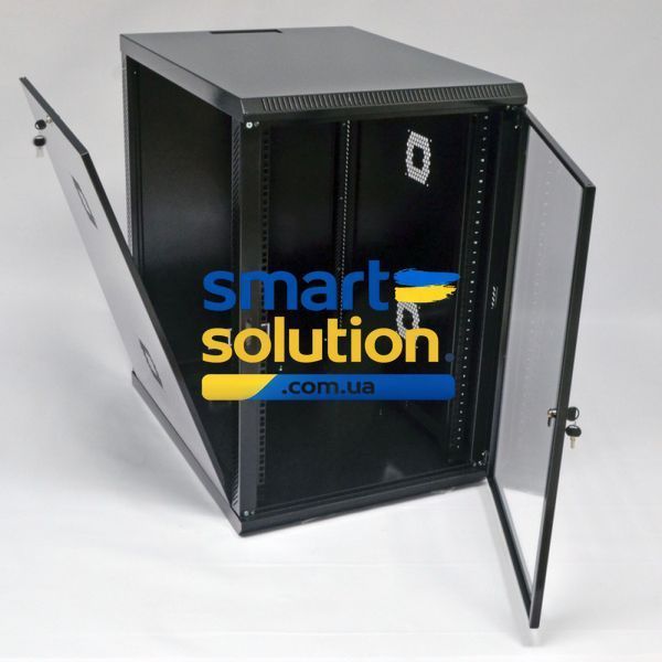 Серверный шкаф настенный 19&Prime; 18U UA-MGSWA188B (907х600х800 мм) черный 77783385 фото