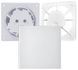 Вытяжной вентилятор AirRoxy dRim 125 S BB (01-066) + 100/125 Grill (02-300) + dRim Plexi белый матовый (01-161) 999688 фото 1