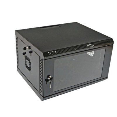 Серверный шкаф настенный 19&Prime; 7U UA-MGSWA76B (417х600х600 мм) черный 77783356 фото