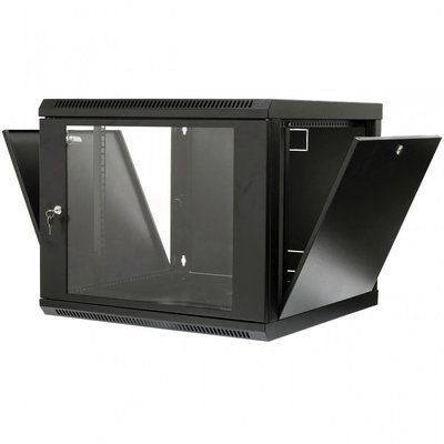 Серверный шкаф настенный 19&Prime; 9U UA-MGSW1L96B (507х600х600 мм) черный 77783335 фото